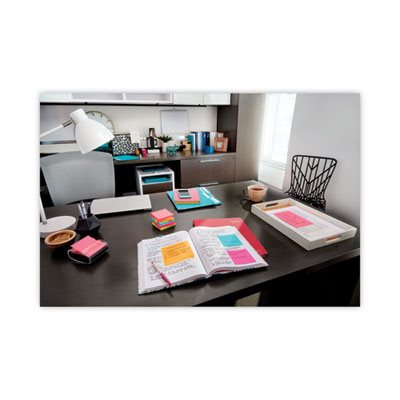 POST-IT NOTES, Pads, Cape Town Colors, 3" x 3", Lined, 100-Sheet, 6 / Pack